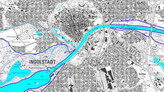 Ausschnitt der topographischen Karte, Bereich Ingolstadt mit Darstellung der Überschwemmungsgebiete; bei Mausklick Aufruf des Kartendienstes Überschwemmungsgefährdete Gebiete in Bayern; bei Mausklick Aufruf des Kartendienstes Überschwemmungsgefährdete Gebiete in Bayern
