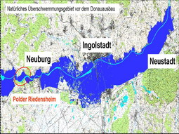 Natürliches Überschwemmungsgebiet vor dem Donauausbau